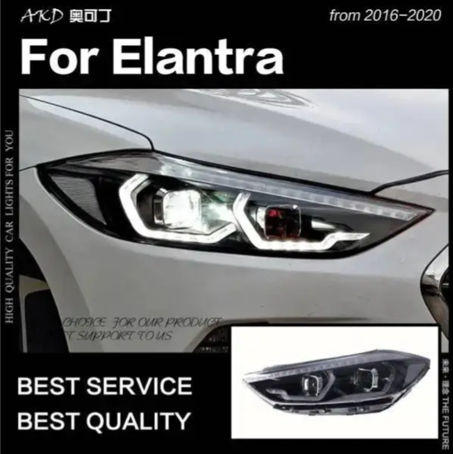 Hyundai Elantra Headlights 2016-2020 New Elantra Headlight Brand Eagle Eye DRL Hid Bi Xenon