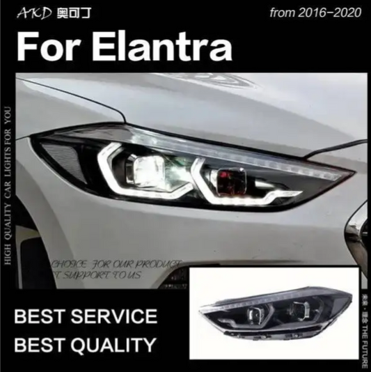 Hyundai Elantra Headlights 2016-2020 New Elantra Headlight Brand Eagle Eye DRL Hid Bi Xenon
